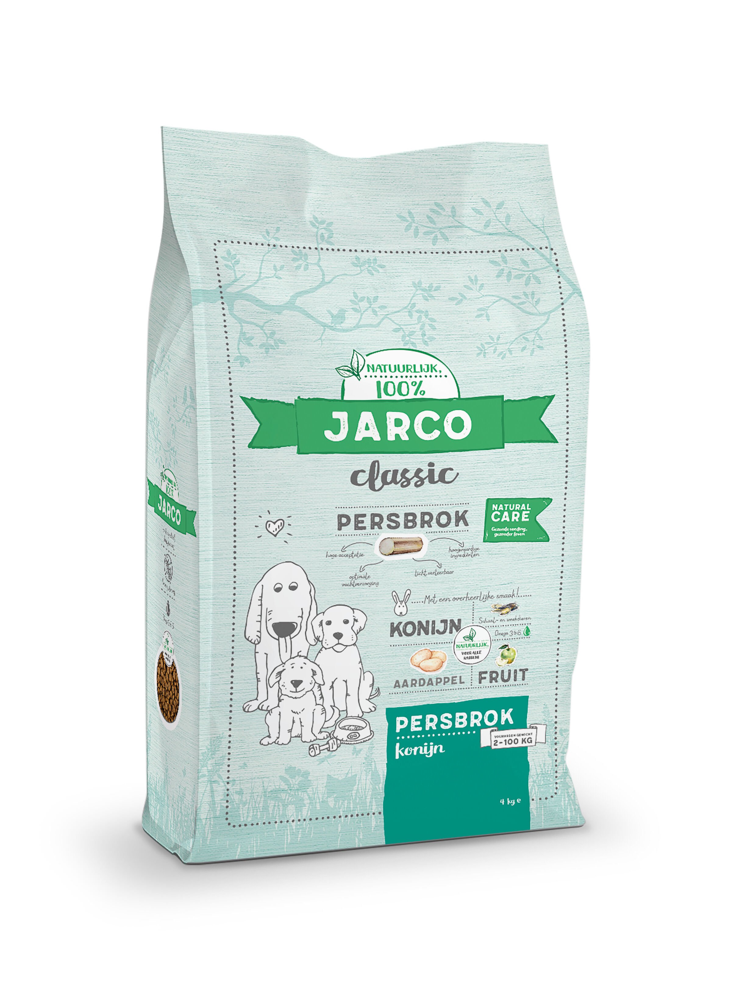 Jarco Dog Classic Adult - Hondenvoer - 4 Kilogram - konijn Jarco Dog Classic Adult - Hondenvoer - 4 Kilogram - konijn