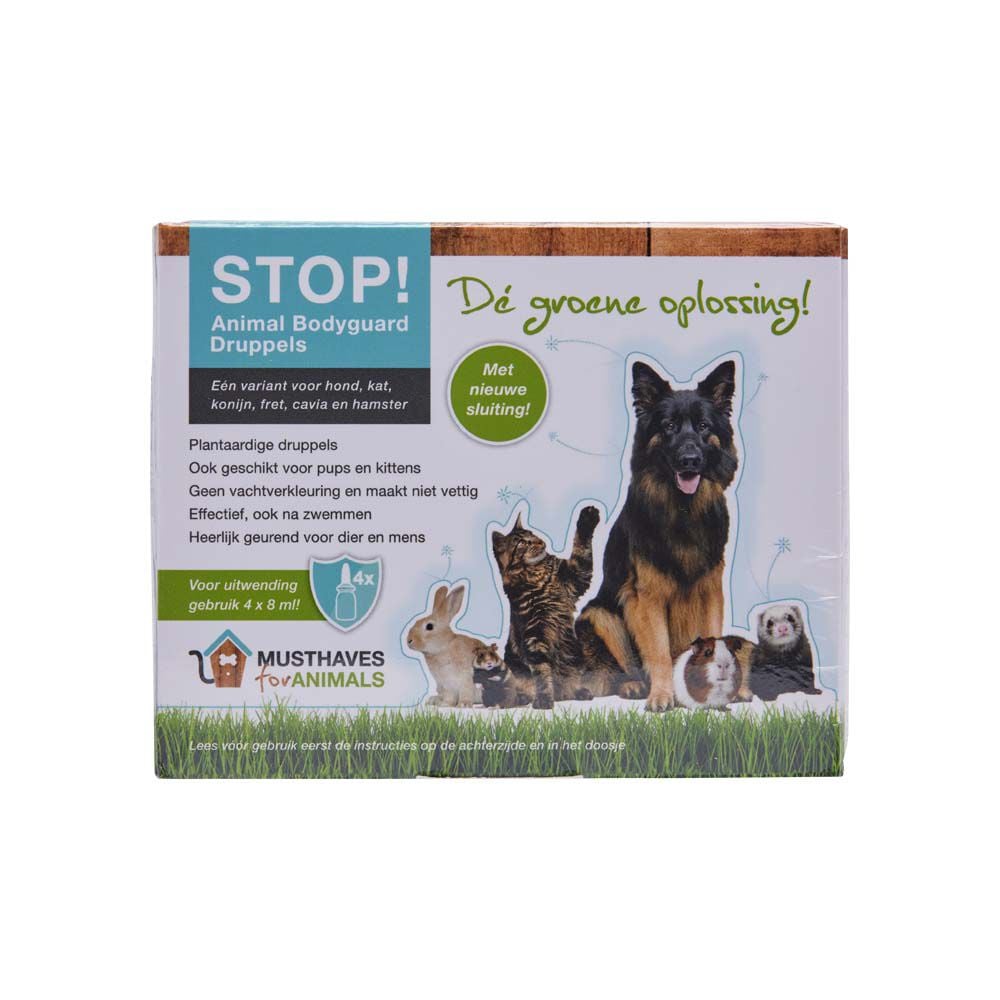 Stop! Animal Bodyguard - Anti Vlooien en Teken - Druppels - Hond en Kat - 32 Milliliter
