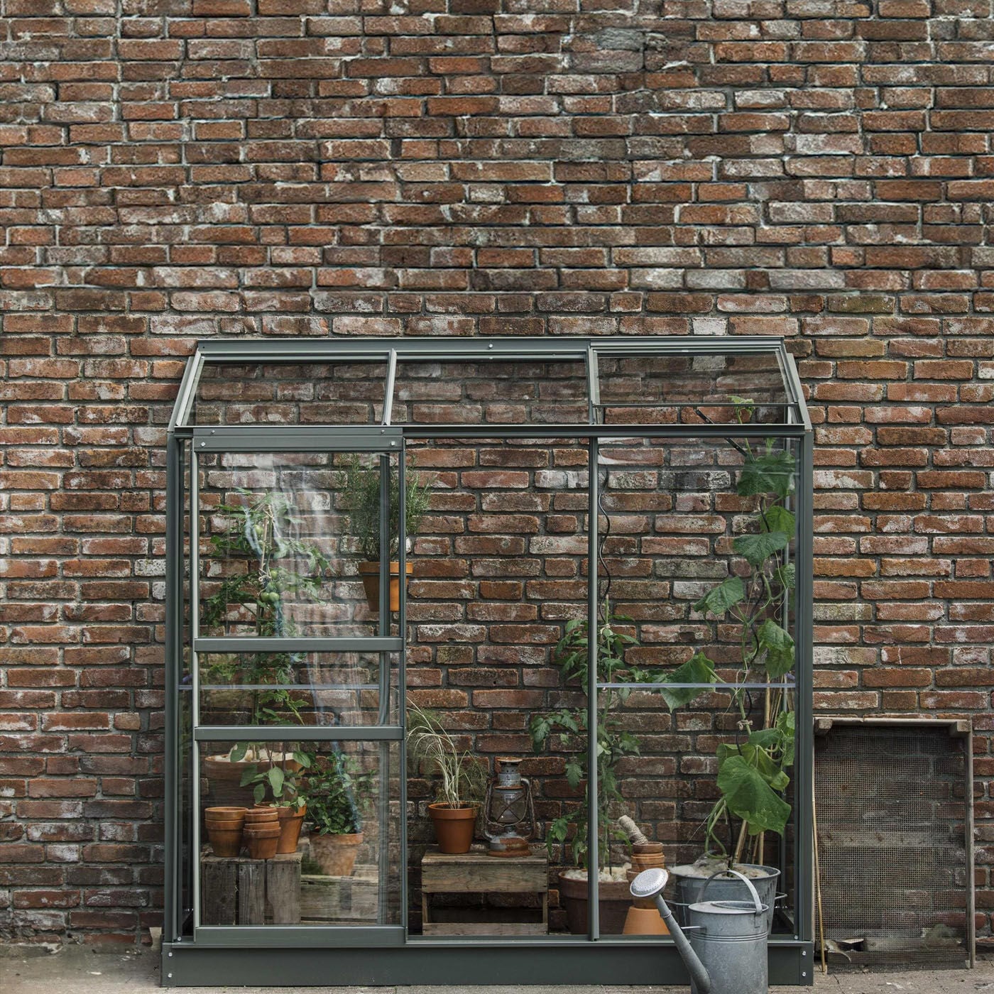 Royal Well Emma II - Muurkas - Groengrijs - 194x194x69 cm - Veiligheidsglas