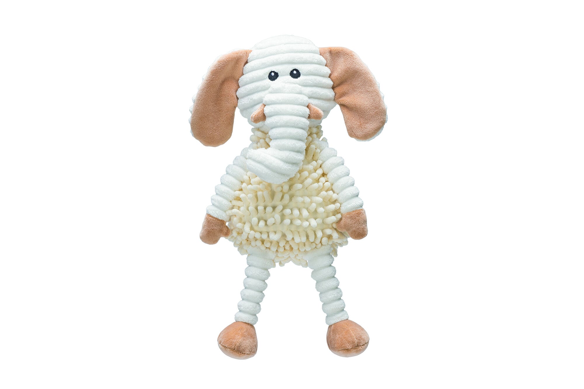 Beeztees Eco Olifant Oda - Knuffel - Hondenspeelgoed - beige