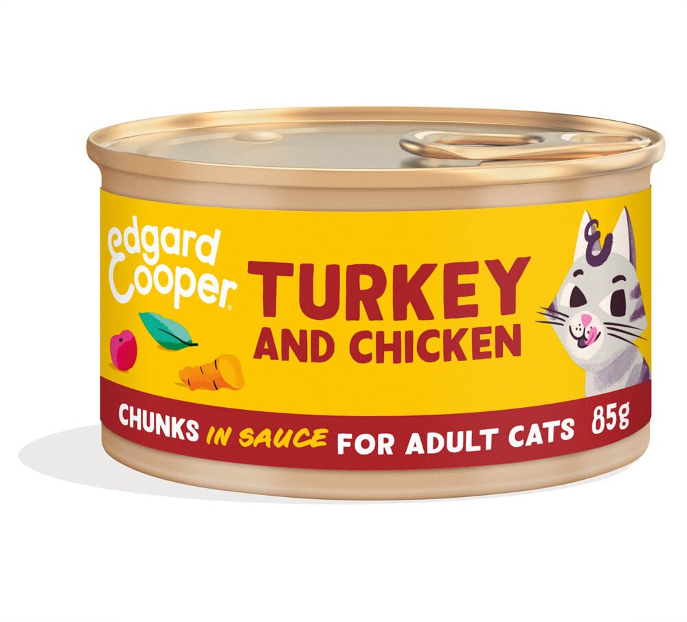 Edgard & Cooper Stukjes in saus - Kattenvoer - 85 Gram - kip, kalkoen Edgard & Cooper Stukjes in saus - Kattenvoer - 85 Gram - kip, kalkoen