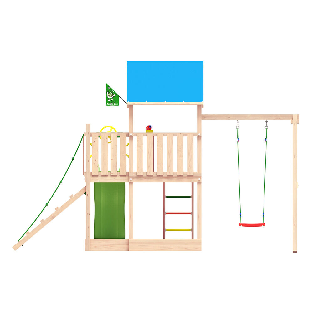 Jungle Gym Kongsberg Douglas - Speeltoestel - Licht groen - Douglas hout