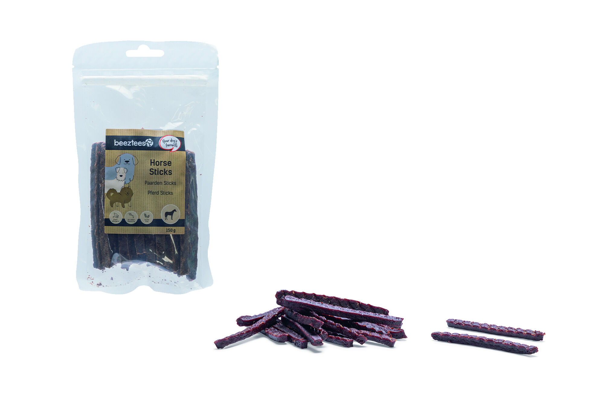 Beeztees Paarden Sticks - Hondensnack - 150 Gram - Paard