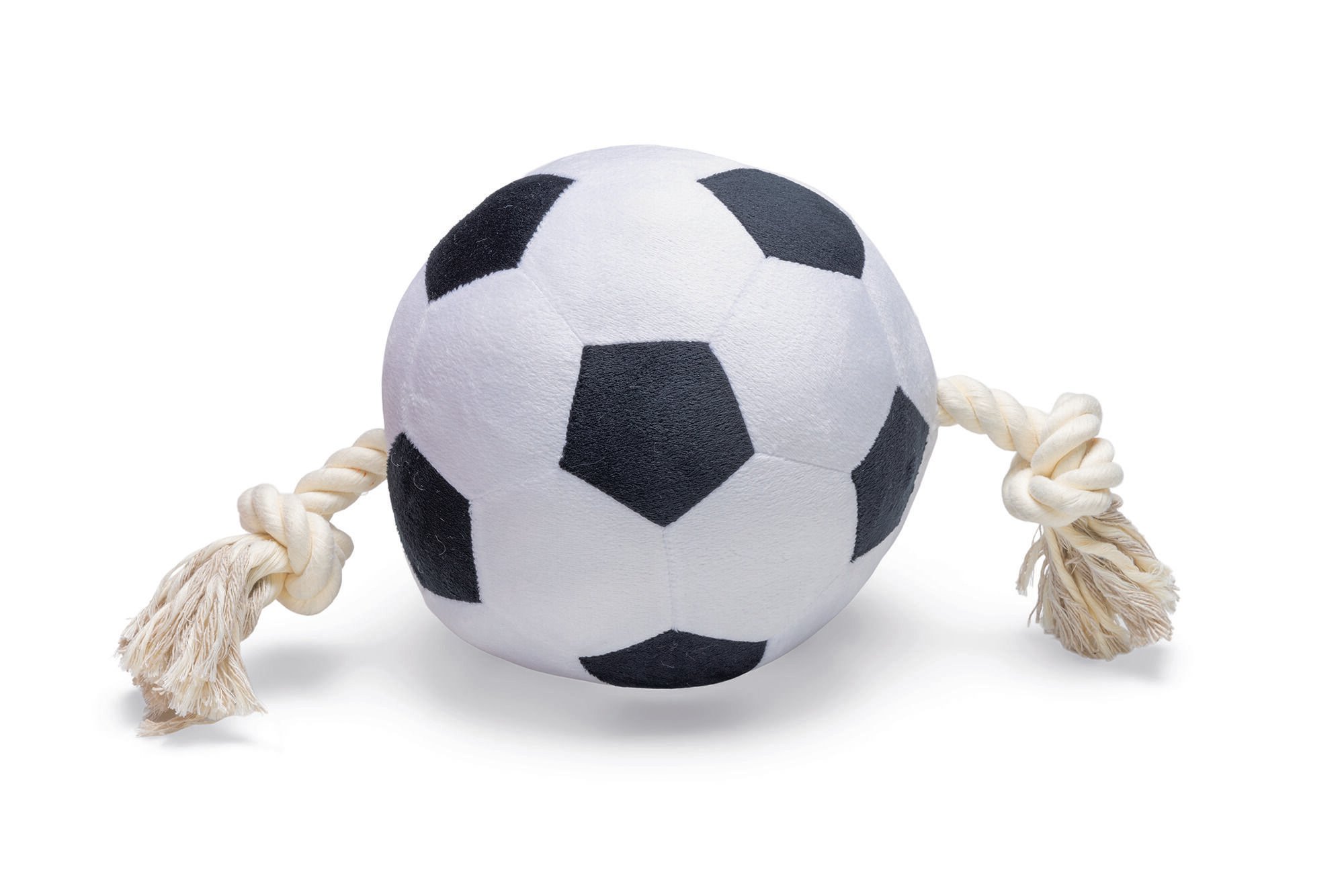 Beeztees Voetbal Pluche - Knuffels - Flostouw - Hondenspeelgoed