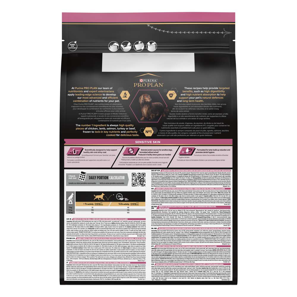 PRO PLAN Sensitive Skin Adult Small/Mini - Hondenvoer - 3 Kilogram - zalm