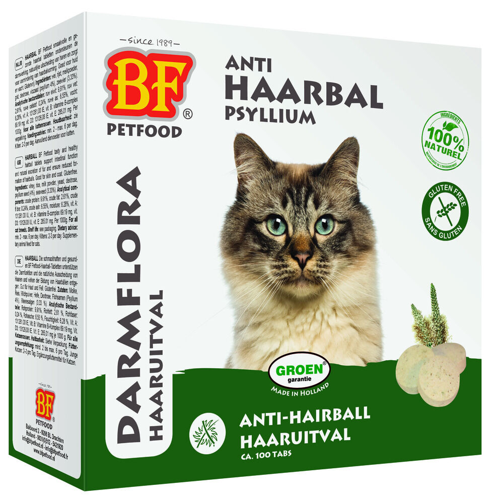 BF Petfood Anti-Haarbal - Kattensnack - Naturel - 100 Stuks - naturel