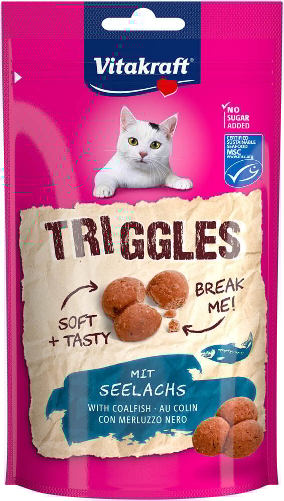 Vitakraft Triggles - Kattensnack - 40 Gram - vis