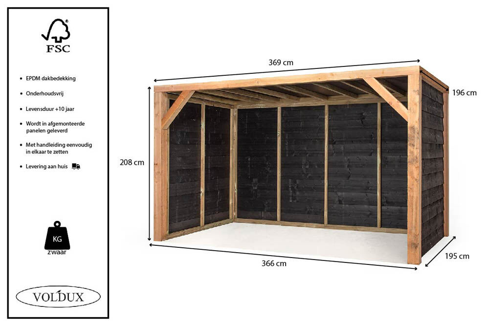 Voldux April - Schuilstal - Zwart