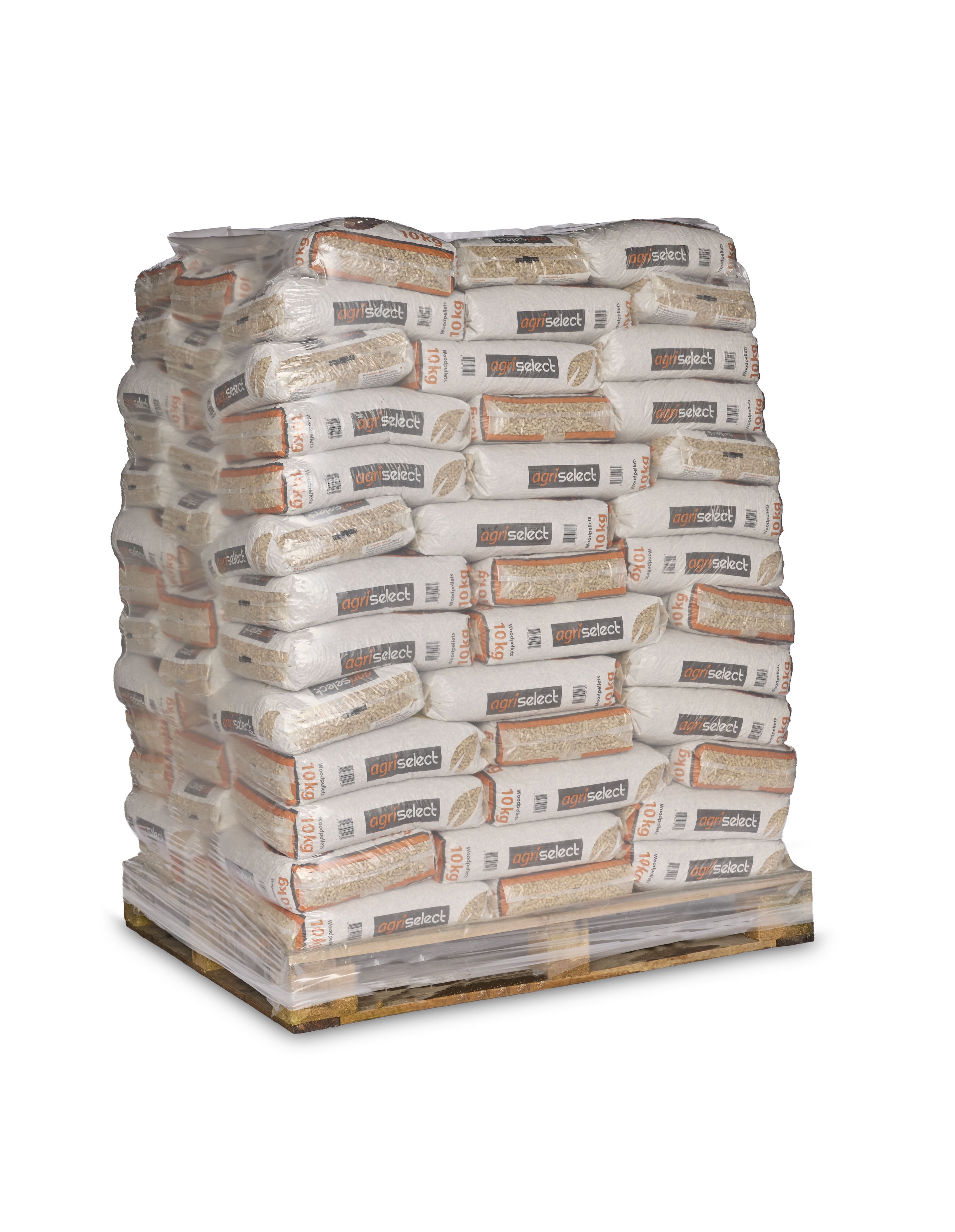 Agri Select - Houtpellets - Bruin - 10 Kilogram - 104 Stuks Agri Select - Houtpellets - Bruin - 10 Kilogram - 104 Stuks