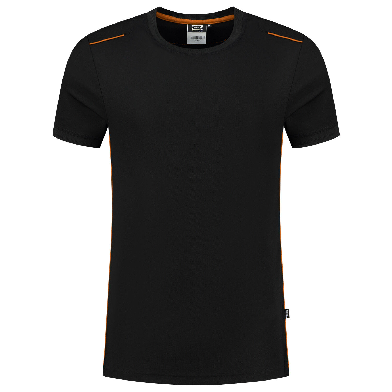 Tricorp Accent  102703 - T-shirt - Zwart/Oranje - 2XL