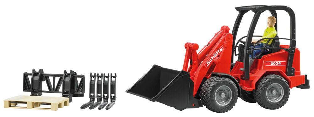 Bruder Schäffer 2034 met bestuurder en accessoires 1:16 - Landbouwmachines