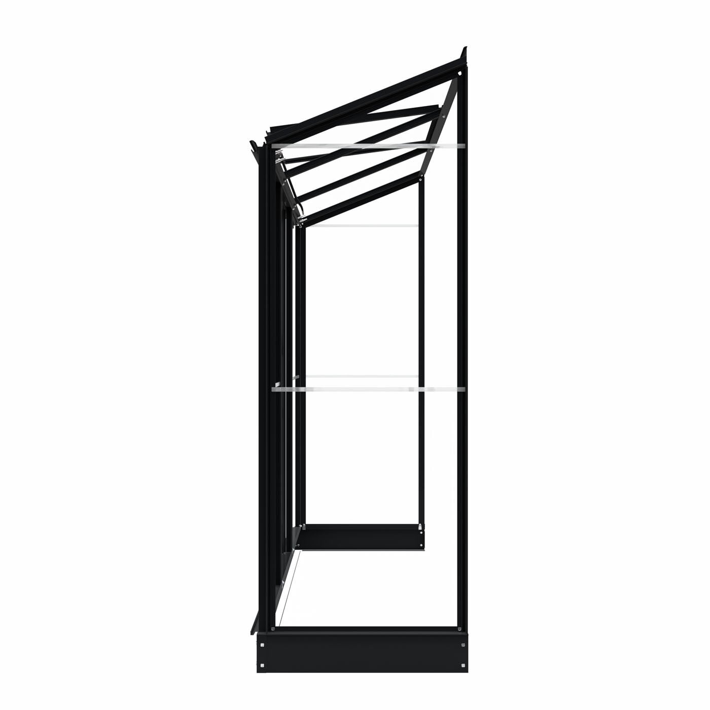 Royal Well Emma II - Muurkas - Zwart - 194x194x69 cm - Veiligheidsglas