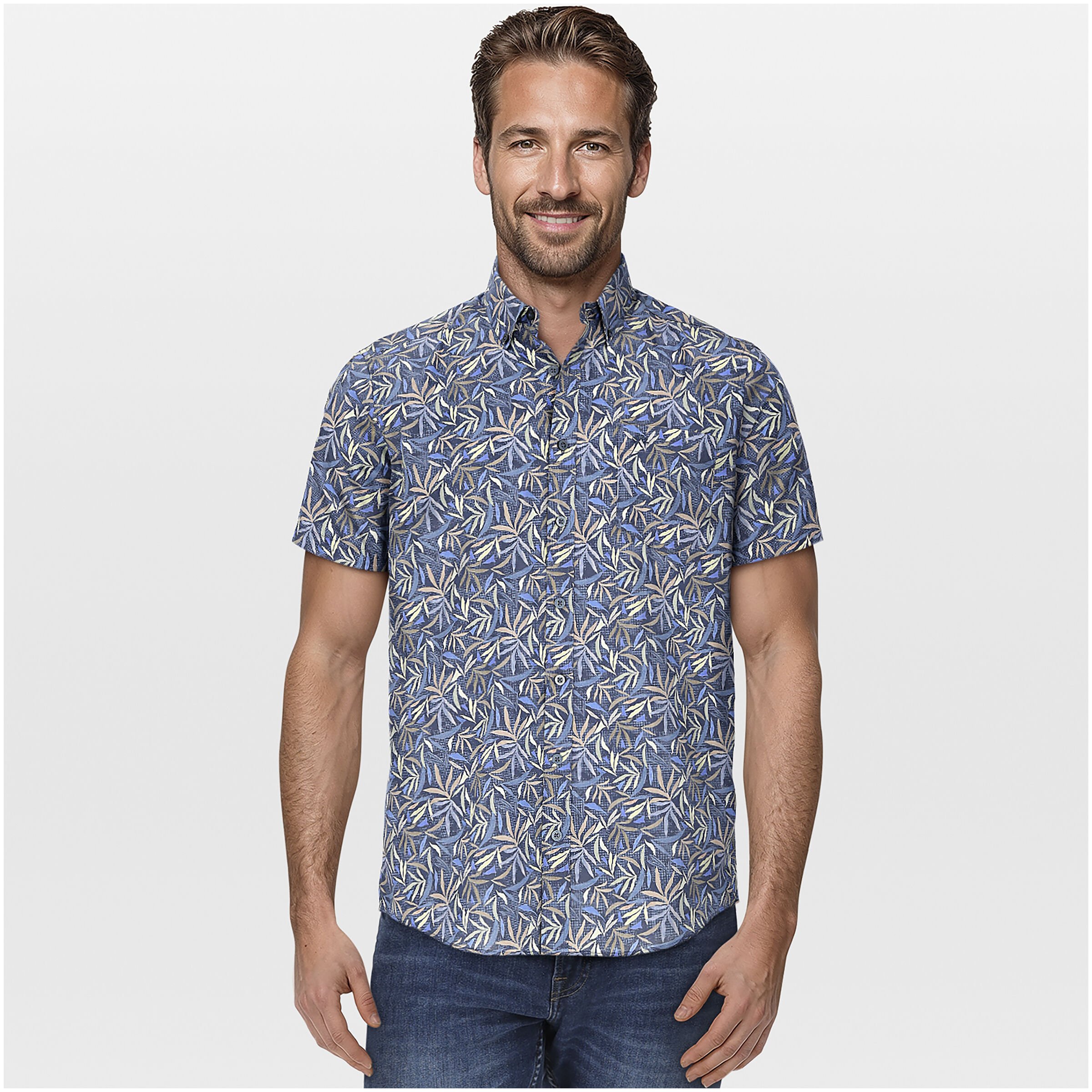 VELESTE Sil - Overhemd korte mouw - Donkerblauw - 2XL VELESTE Sil - Overhemd korte mouw - Donkerblauw - 2XL