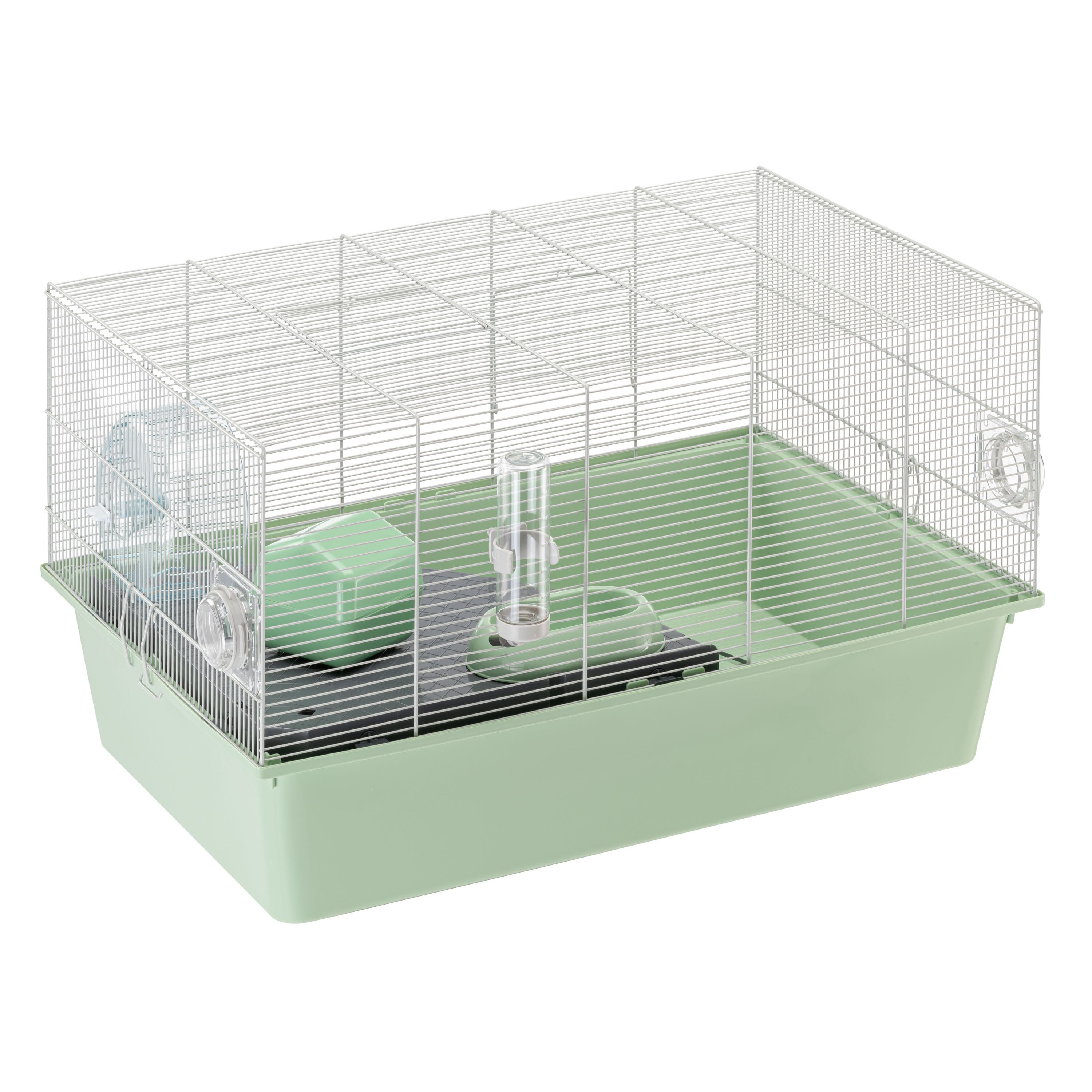 Ferplast Milos - Knaagdierenkooi - Groen / Zwart - 70x69.5x29 cm