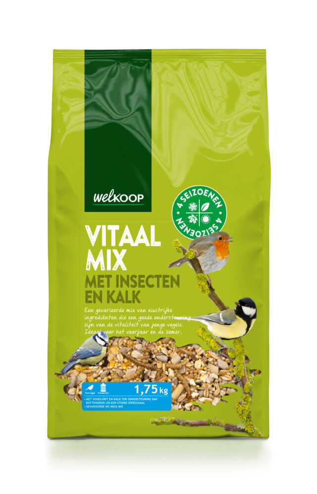 Welkoop Vitaalmix Insecten en Kalk - Tuinvogelvoer