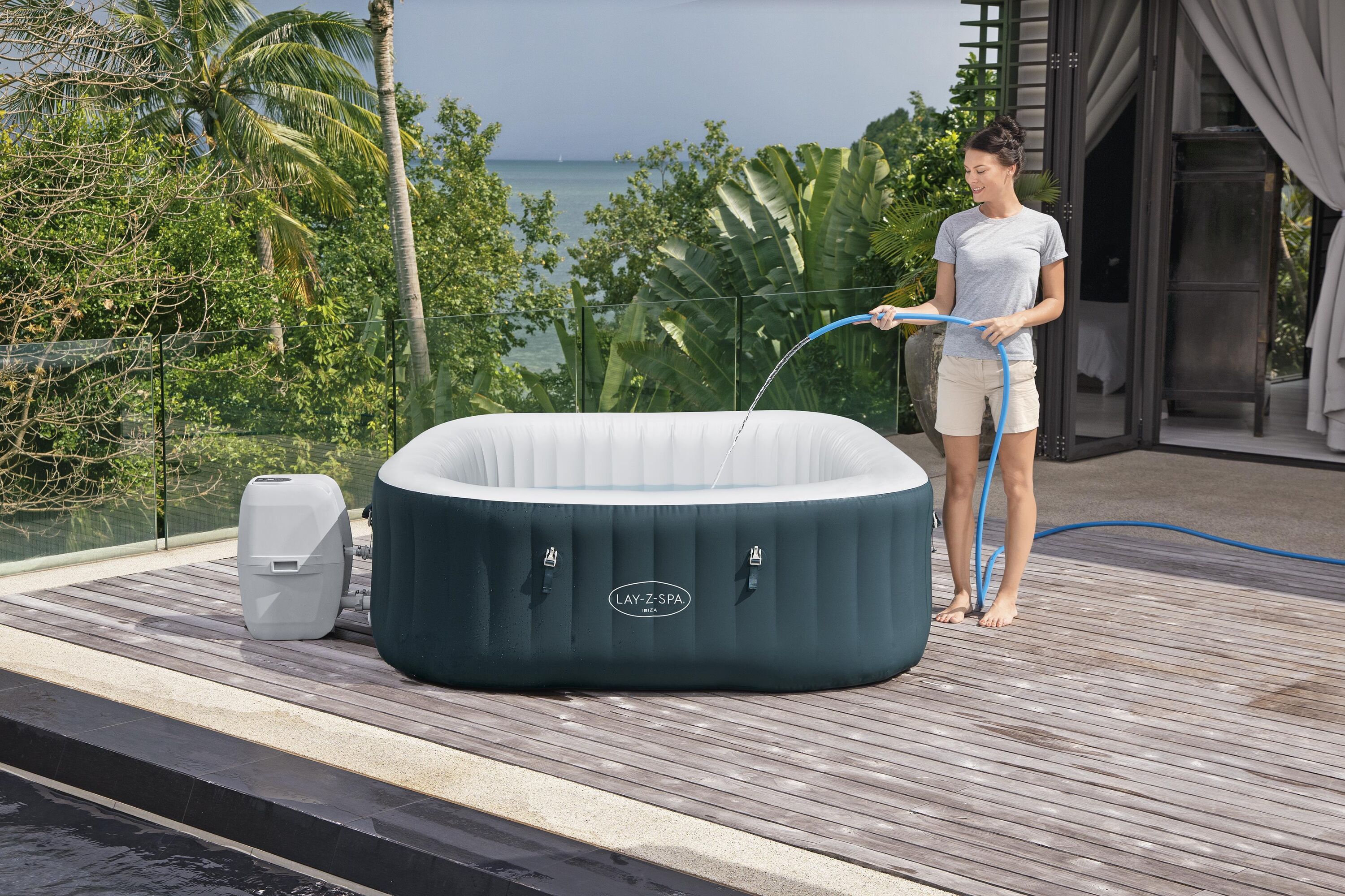 Bestway Lay-Z Spa Ibiza Airjet 6 - Spa - Donker groen - 66x180x180 cm