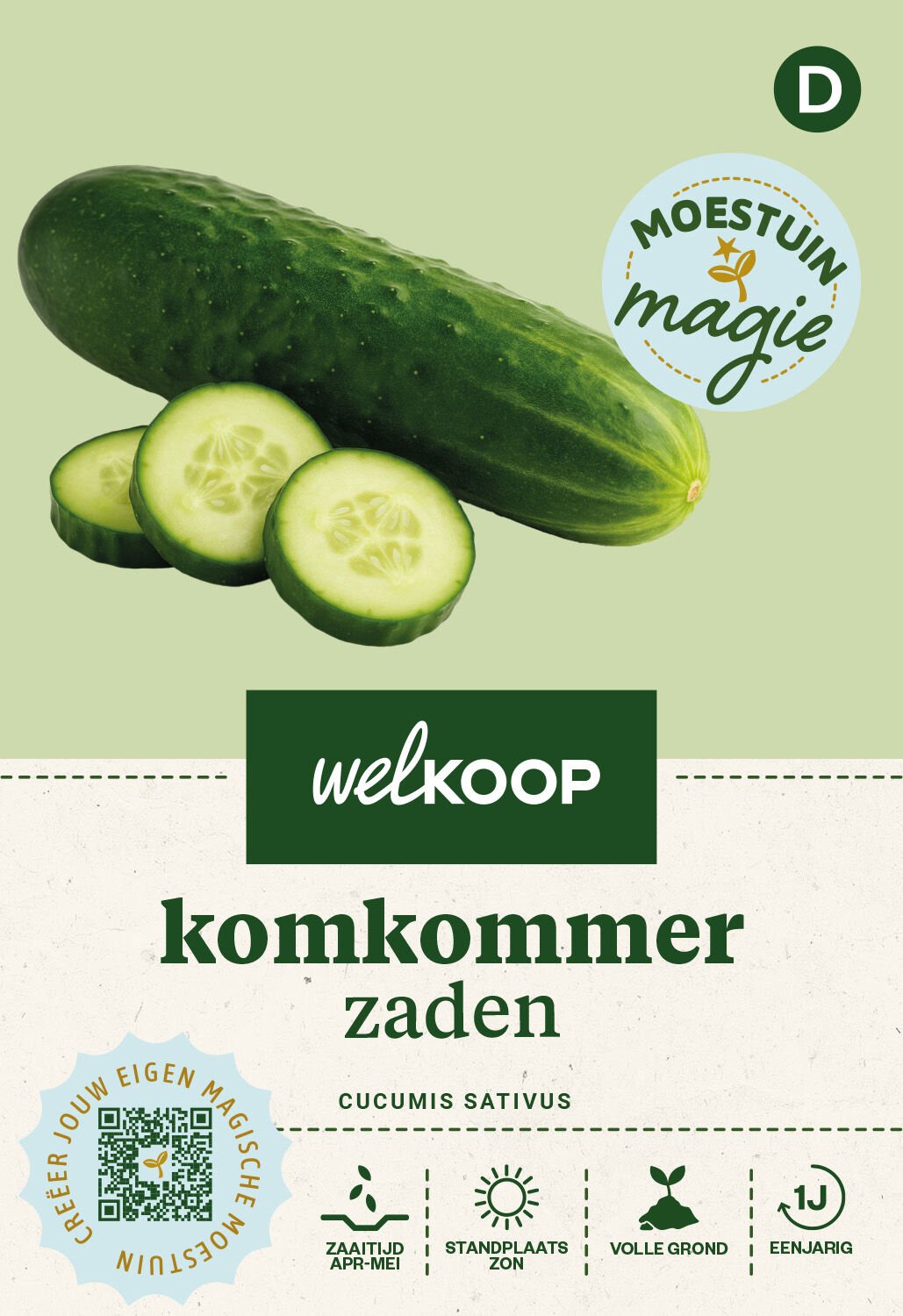 Welkoop Moestuin Magie - Komkommer Zaden Welkoop Moestuin Magie - Komkommer Zaden