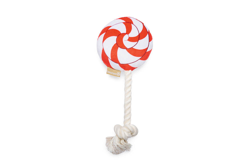 Beeztees Lolly Flostouw - Kerst Hondenspeelgoed - Rood - 37x11x5.3 cm Beeztees Lolly Flostouw - Kerst Hondenspeelgoed - Rood - 37x11x5.3 cm