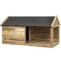 Voldux Storm - Hondenhok - Naturel - 110x107x201 cm