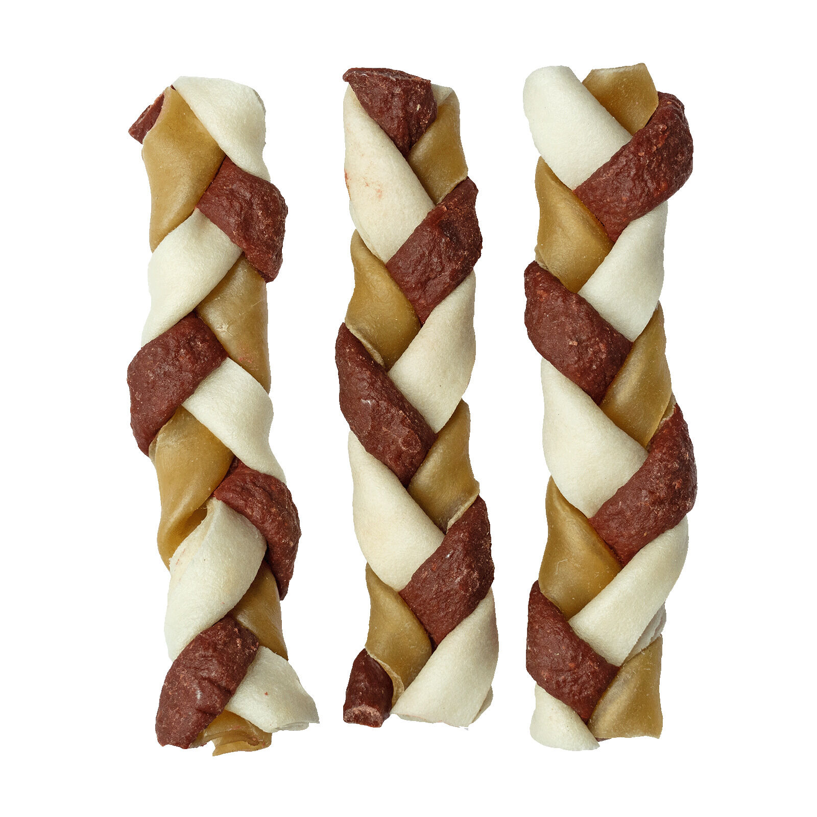 Braaaf Twister Vlecht klein - Hondensnack - 3 Stuks - rund