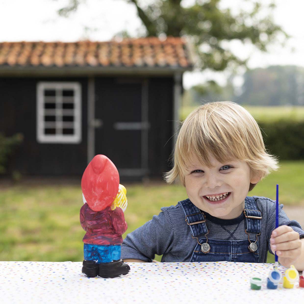 Esschert Design Verf-het-zelf - Kabouter - Wit