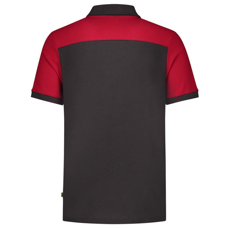 Tricorp Bicolor Naden  - Poloshirt - Donkergrijs Rood - 4XL