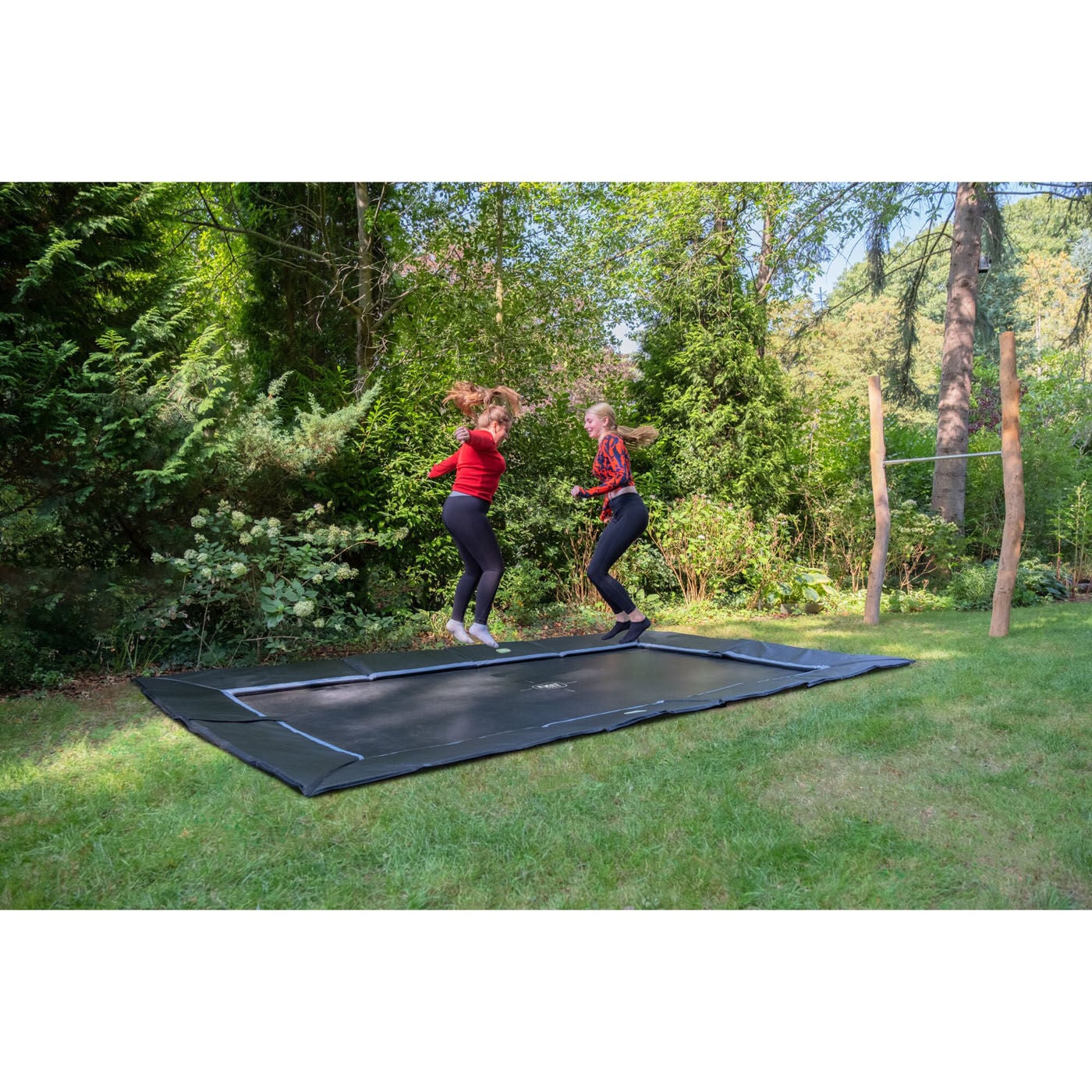 EXIT Dynamic groundlevel - Trampoline - Zwart - 275x458 cm