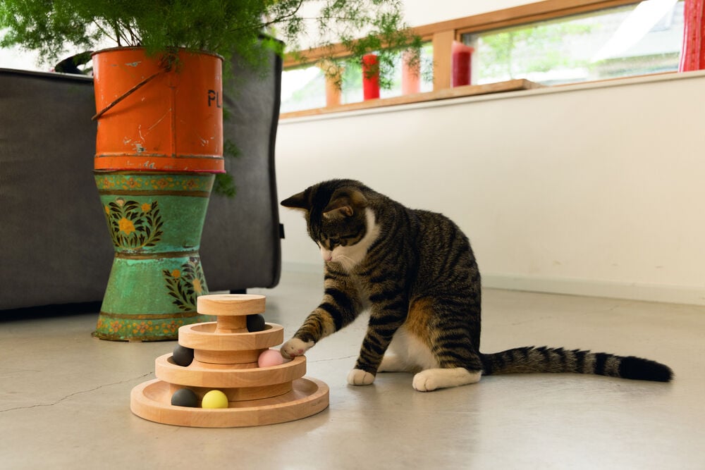 Designed By Lotte Speeltoren Mia - Kattenspeeltje - Naturel - 26x26x14.5 cm