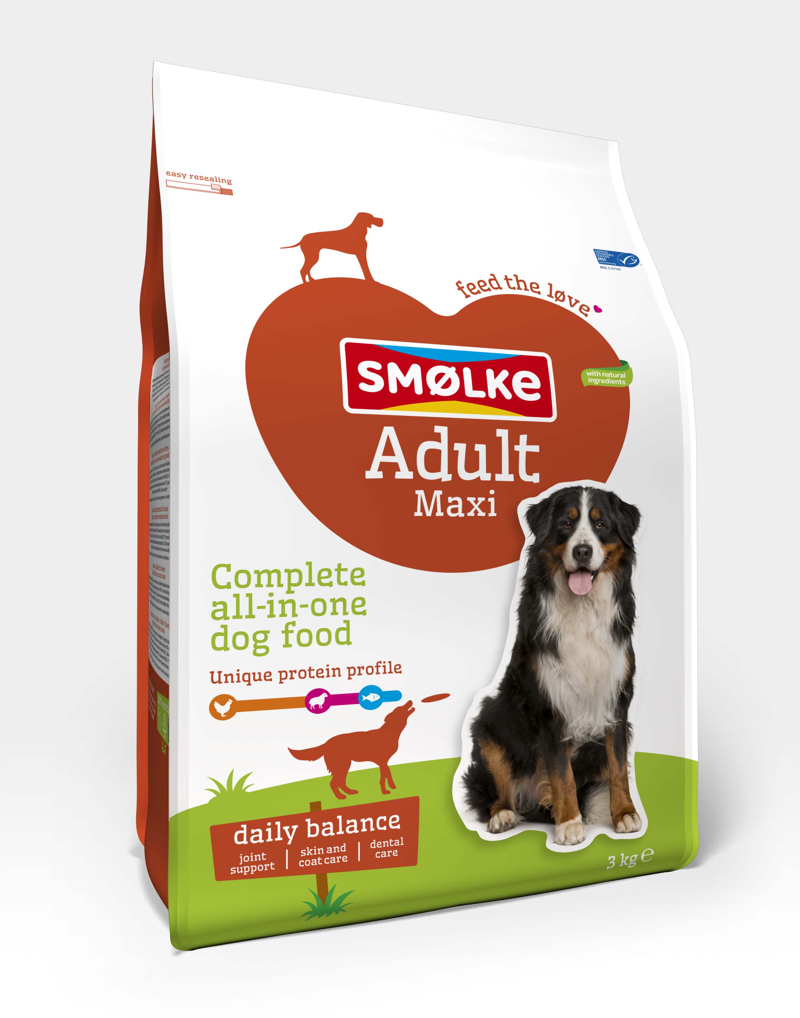 Smölke Adult Maxi - Hondenvoer - 3 Kilogram - kip, lam, vis Smölke Adult Maxi - Hondenvoer - 3 Kilogram - kip, lam, vis