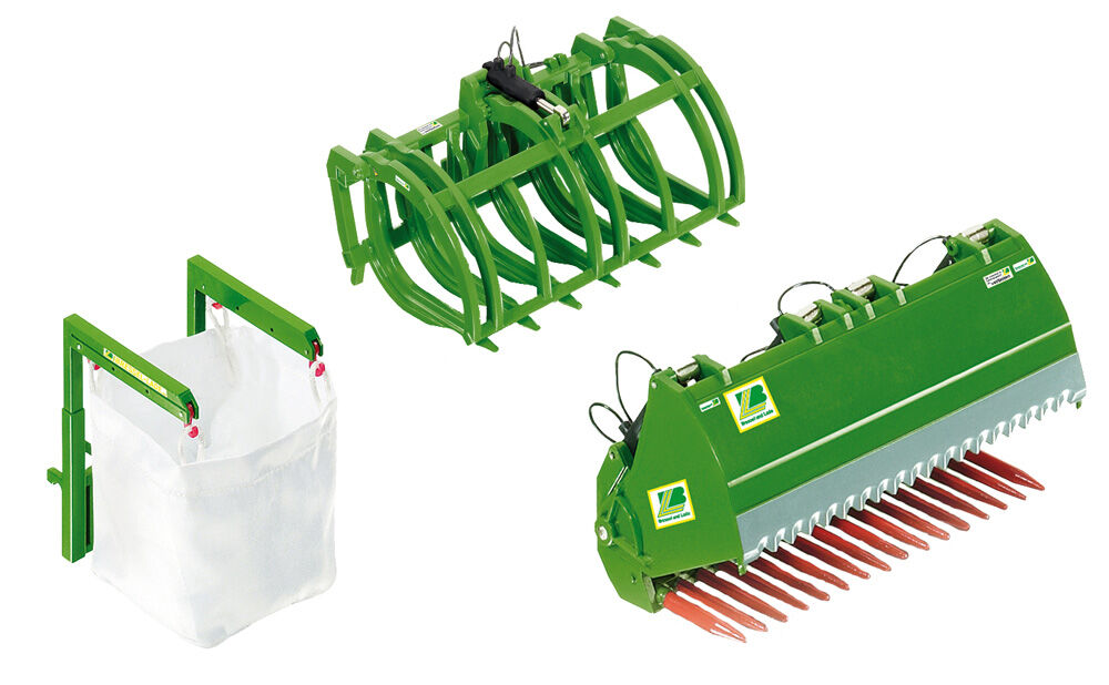 Wiking Accessoireset voorlader - set B JD groen 1:32 - Accessoires