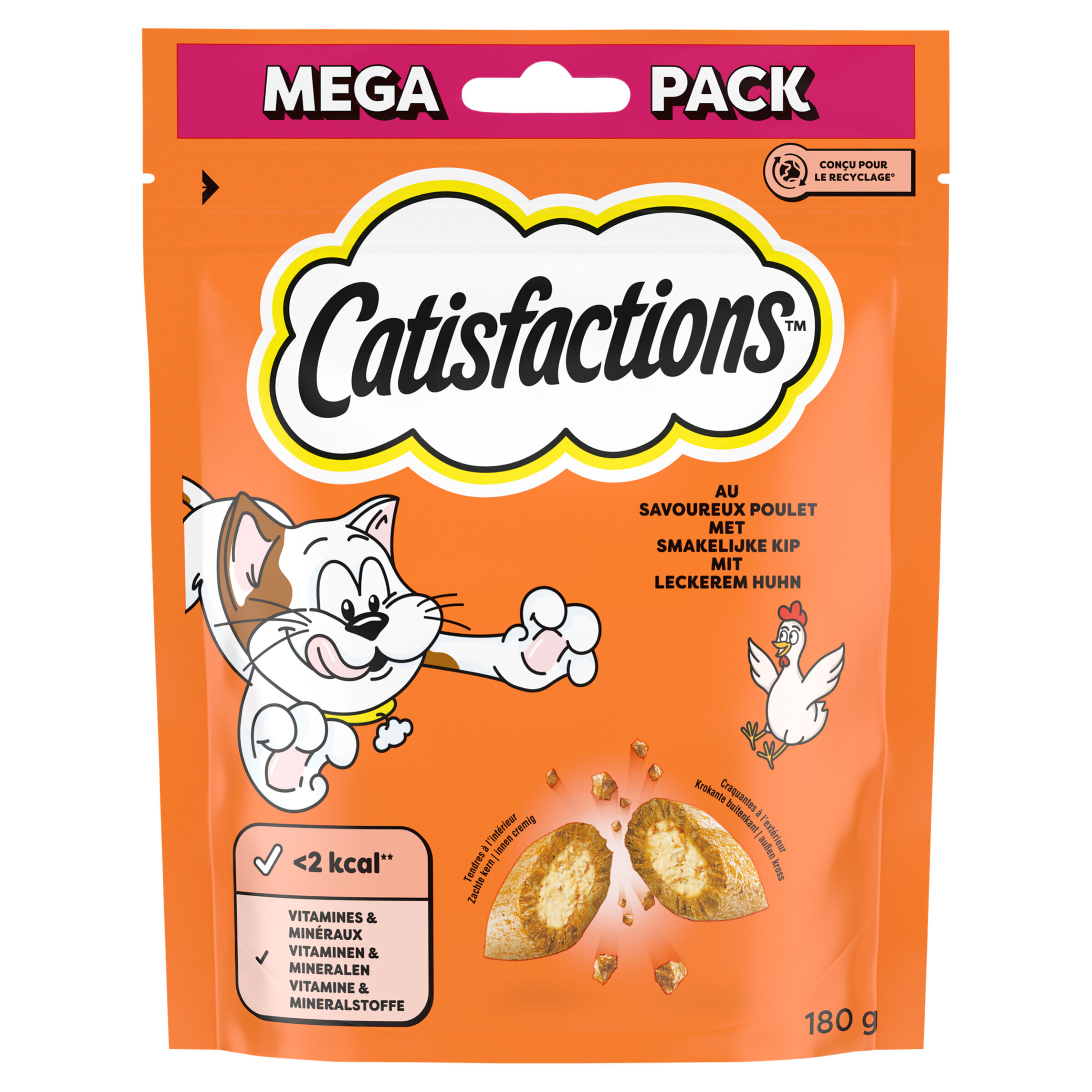 Catisfactions - Kattensnack - 180 Gram - kip Catisfactions - Kattensnack - 180 Gram - kip
