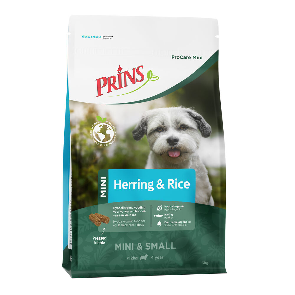 Prins ProCare Mini Hypoallergeen - Hondenvoer - 3 Kilogram - haring, rijst