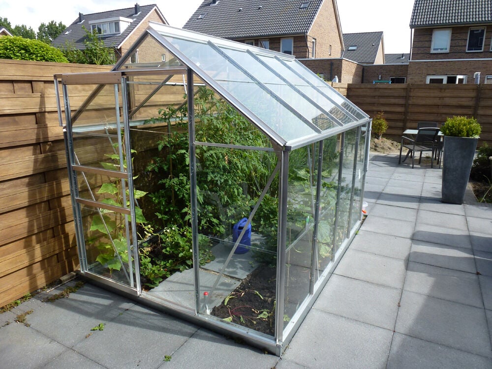Halls Popular 86 - Tuinkas - zilver - 195x193x257 cm - Tuindersglas