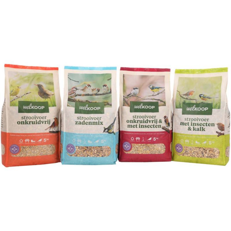 Welkoop - Strooivoer met Insecten - Onkruidvrij - Tuinvogelvoer - 5 Kilogram - insecten