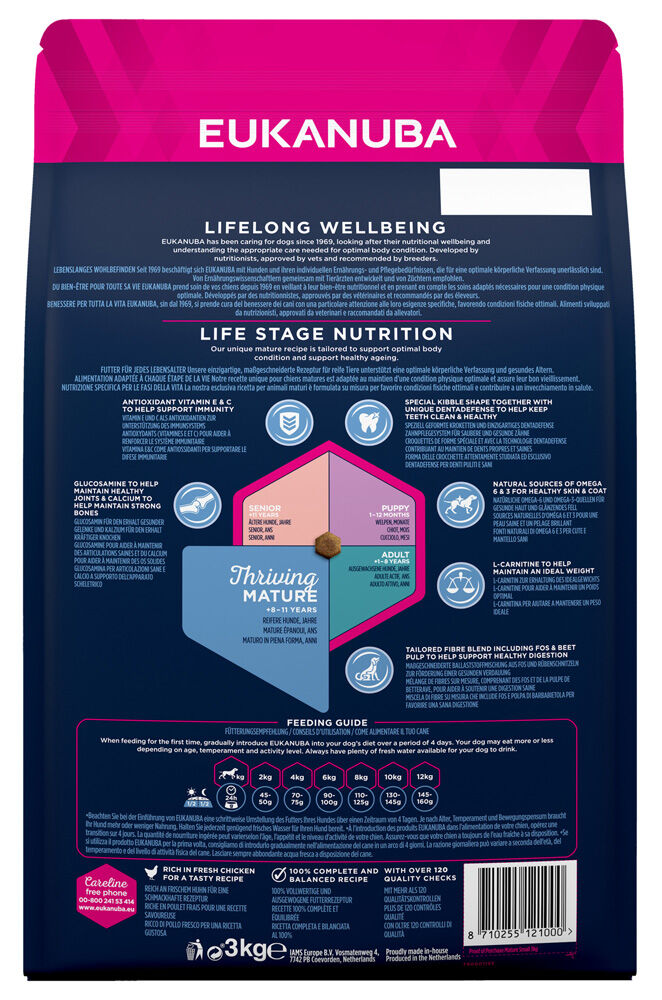 Eukanuba Thriving Mature Small Breed - Hondenvoer - 3 Kilogram - kip