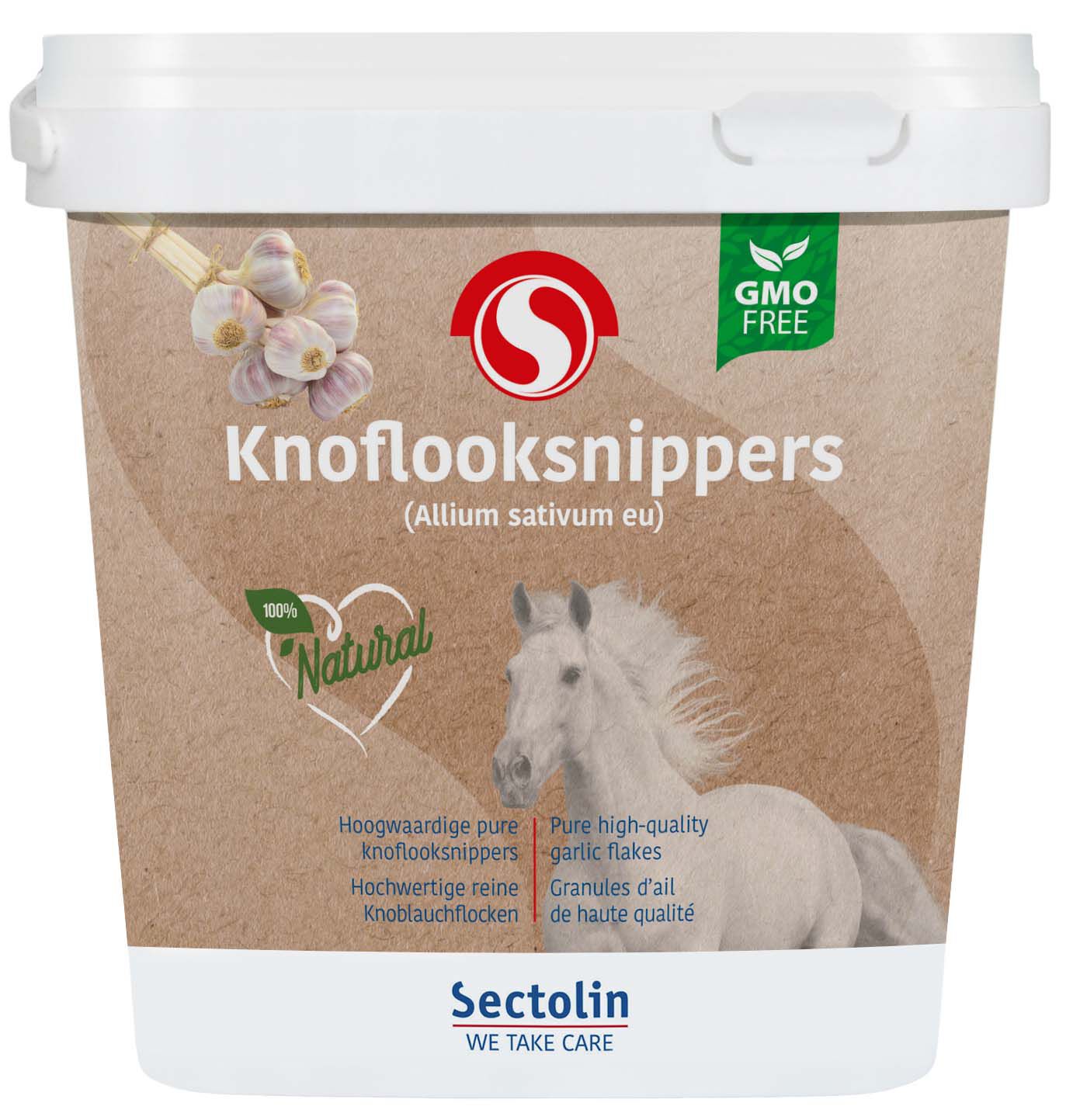 Sectolin Knoflooksnippers - Weerstandsupplement Paard - 2 Kilogram - Emmer Sectolin Knoflooksnippers - Weerstandsupplement Paard - 2 Kilogram - Emmer