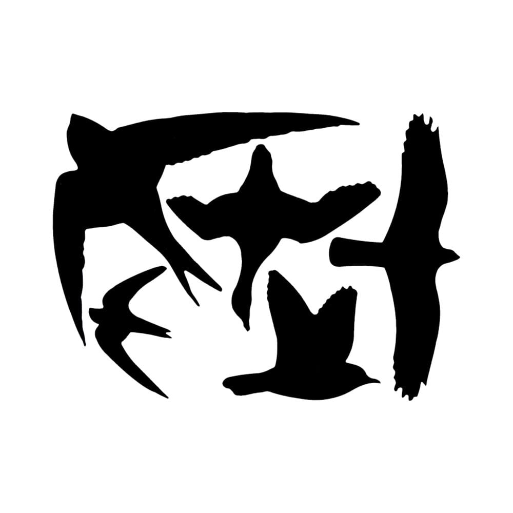 Esschert Design Assorti - Raamstickers Vogel - Zwart