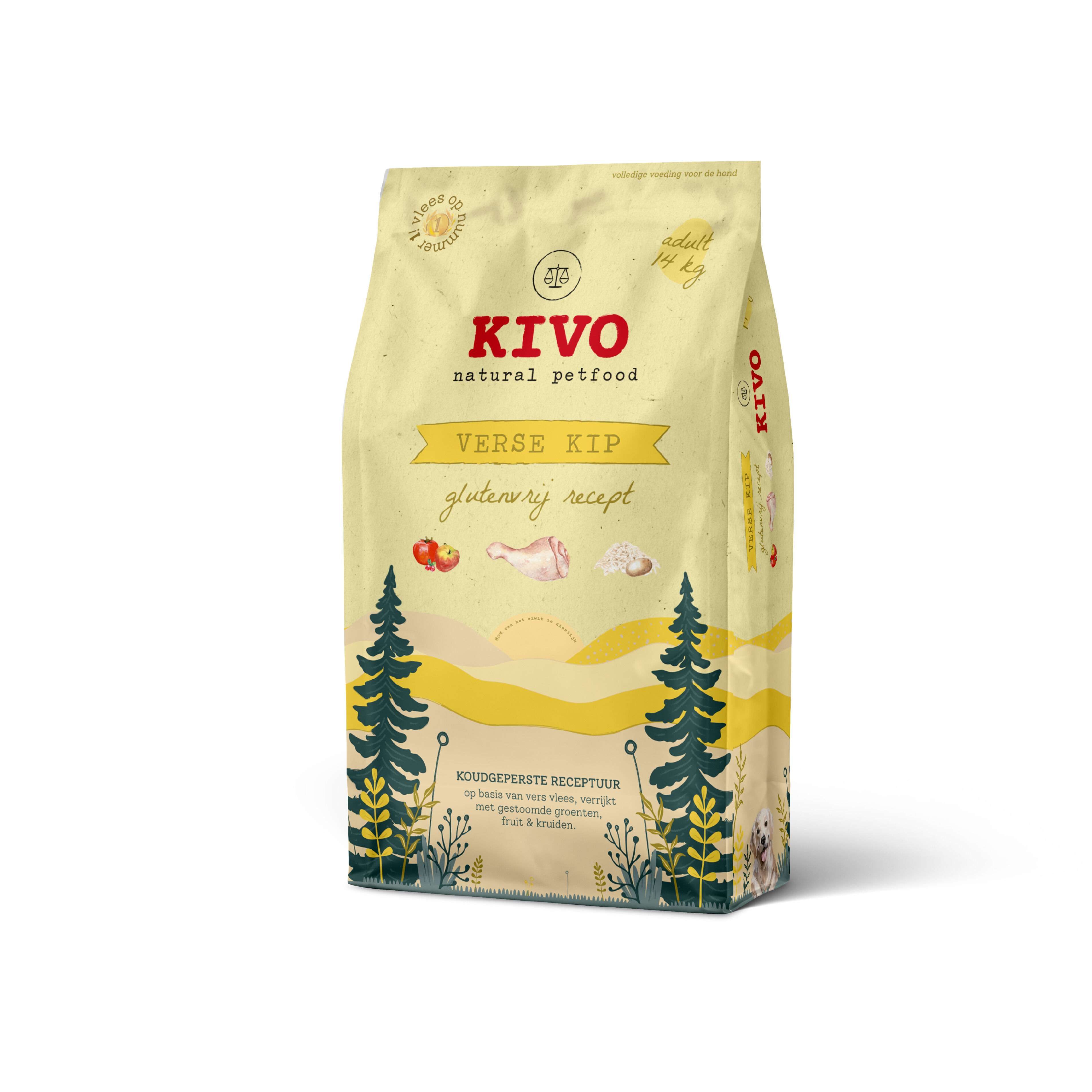 Kivo Adult - Vers Hondenvoer - Glutenvrij - 14 Kilogram Kivo Adult - Vers Hondenvoer - Glutenvrij - 14 Kilogram