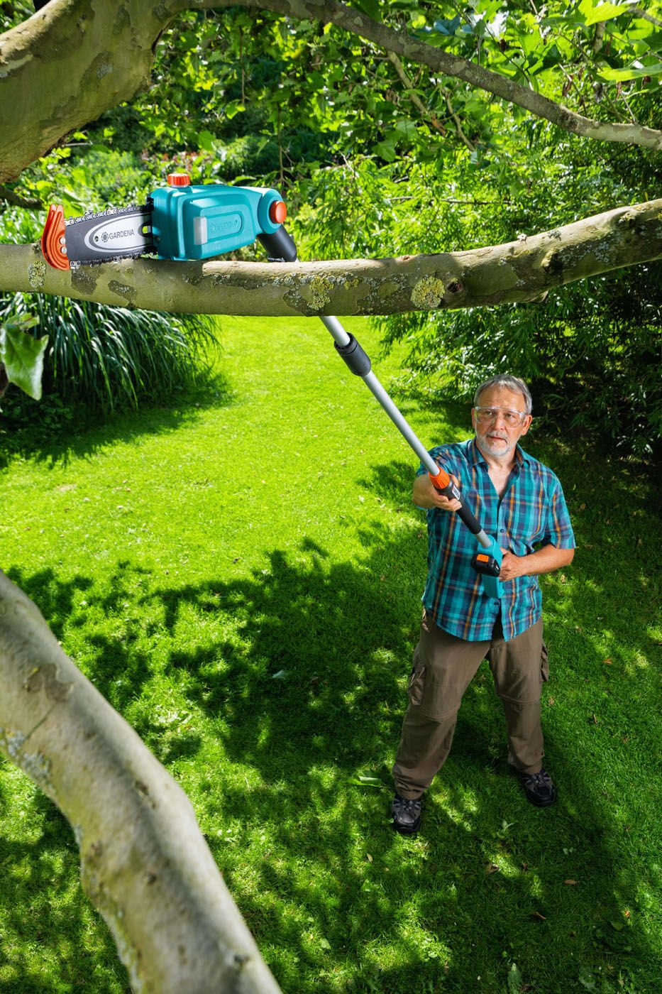 Gardena TCS 20/18 P4A set (incl. Accu en oplader) Telescopische  - Accusnoeizaag