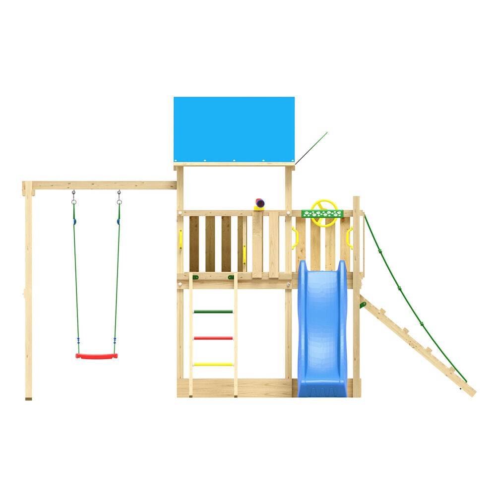 Jungle Gym Kongsberg Grenen - Speeltoestel - Blauw - Grenenhout