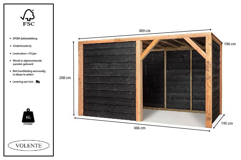 Volente Floris - Tuinberging - 208x196x369 cm