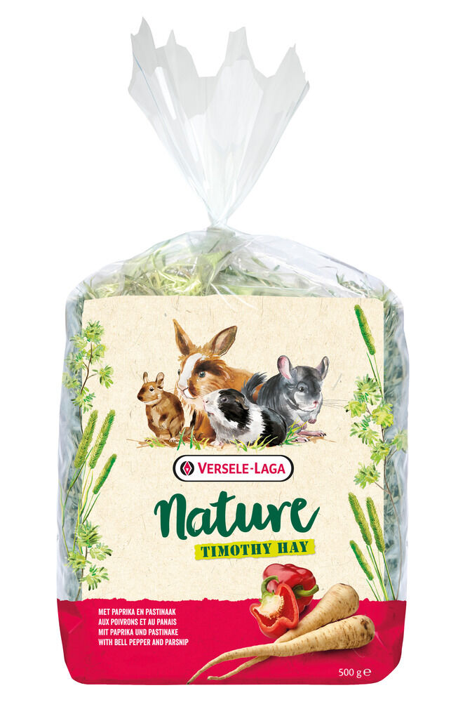 Versele Laga Nature Timothy - Knaagdiervoer - 500 Gram - paprika Versele Laga Nature Timothy - Knaagdiervoer - 500 Gram - paprika