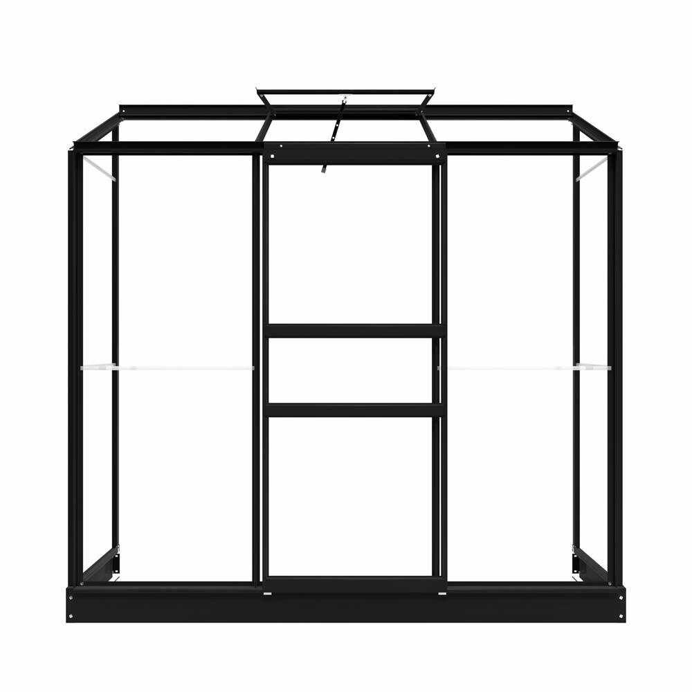 Royal Well Emma II - Muurkas - zwart - 194x194x69 cm - Veiligheidsglas