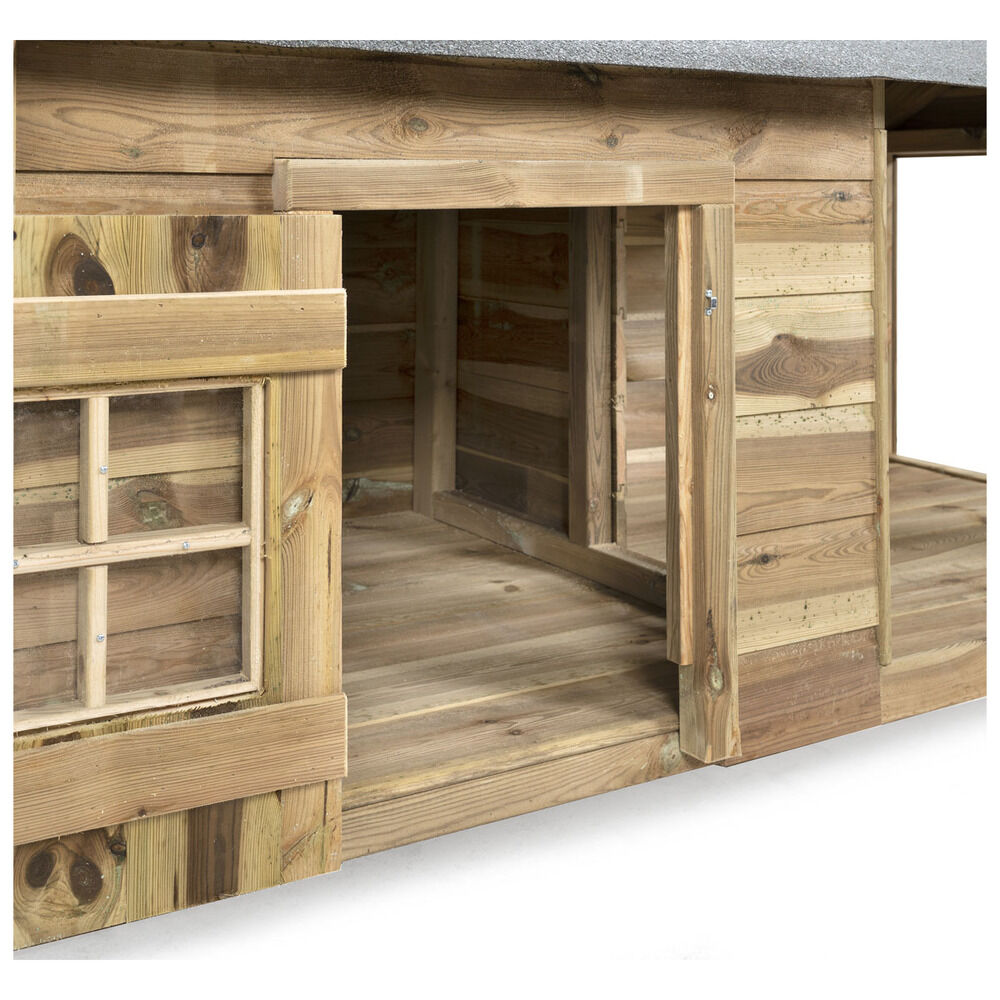 Voldux Naud - Hondenhok - Naturel - 110x107x201 cm