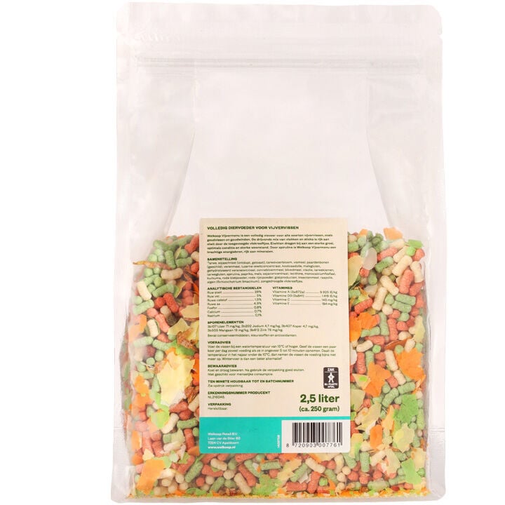 Welkoop Vijvermenu - Vijvervissenvoer - 2.5 Liter