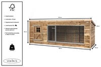 Voldux Luna - Hondenkennel - 132x130x342 cm - XL