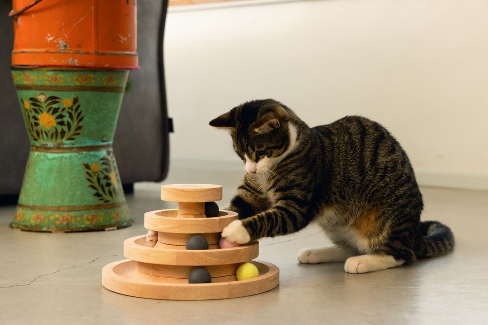 Designed By Lotte Speeltoren Mia - Kattenspeeltje - Naturel - 26x26x14.5 cm