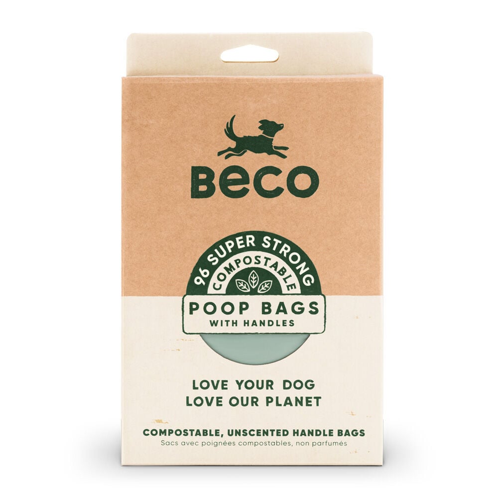 Beco Composterbaar Poepzakjes - Poepzakjes & accessoires - 96 Stuks - Groen