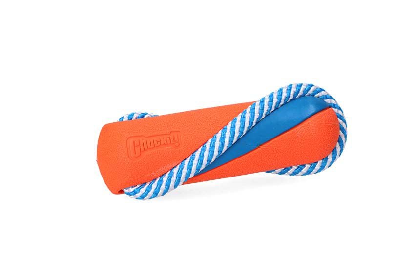 Chuckit Ultra bumber - Apporteren - Hondenspeelgoed - Oranje / Blauw - 25.1x14.5x6.5 cm - Medium