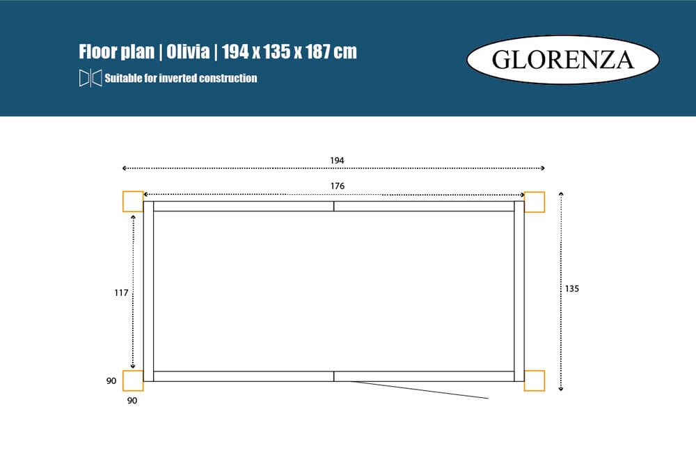 Glorenza Olivia - Kattenren - Antraciet - 187x135x194 cm